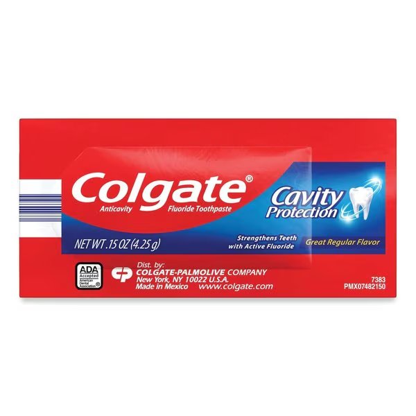 Cavity Protection Toothpaste, Regular Flavor, 0.15 oz Tube, PK1000, Colgate, Mfr#: 50130